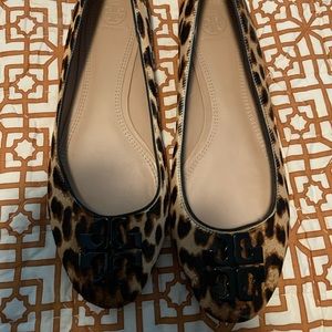 Tory Burch animal print ballet flats